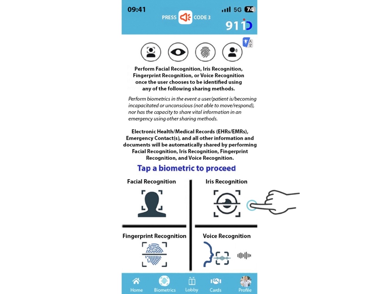 911 ID First responder biometrics