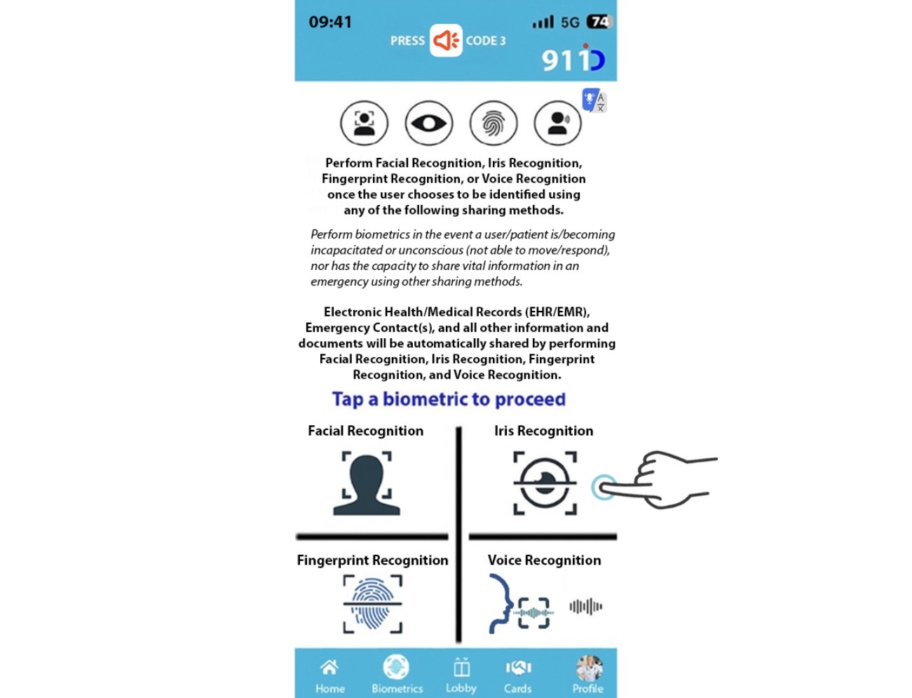 911 ID First responder biometrics