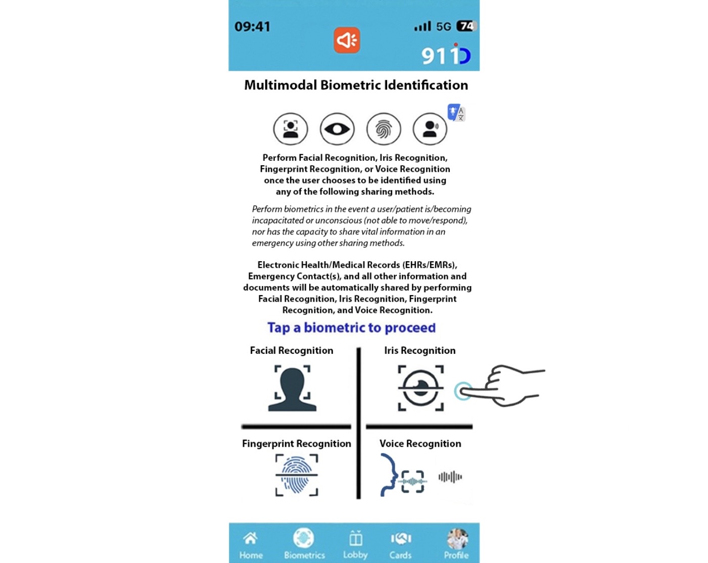911 ID First responder biometrics