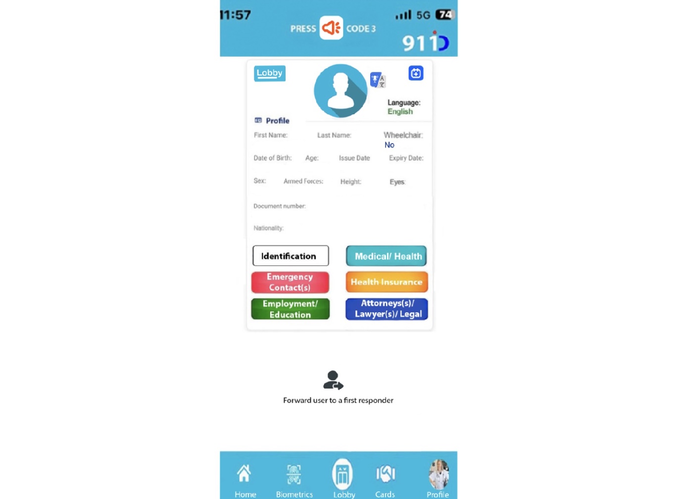 911 ID Emergency information