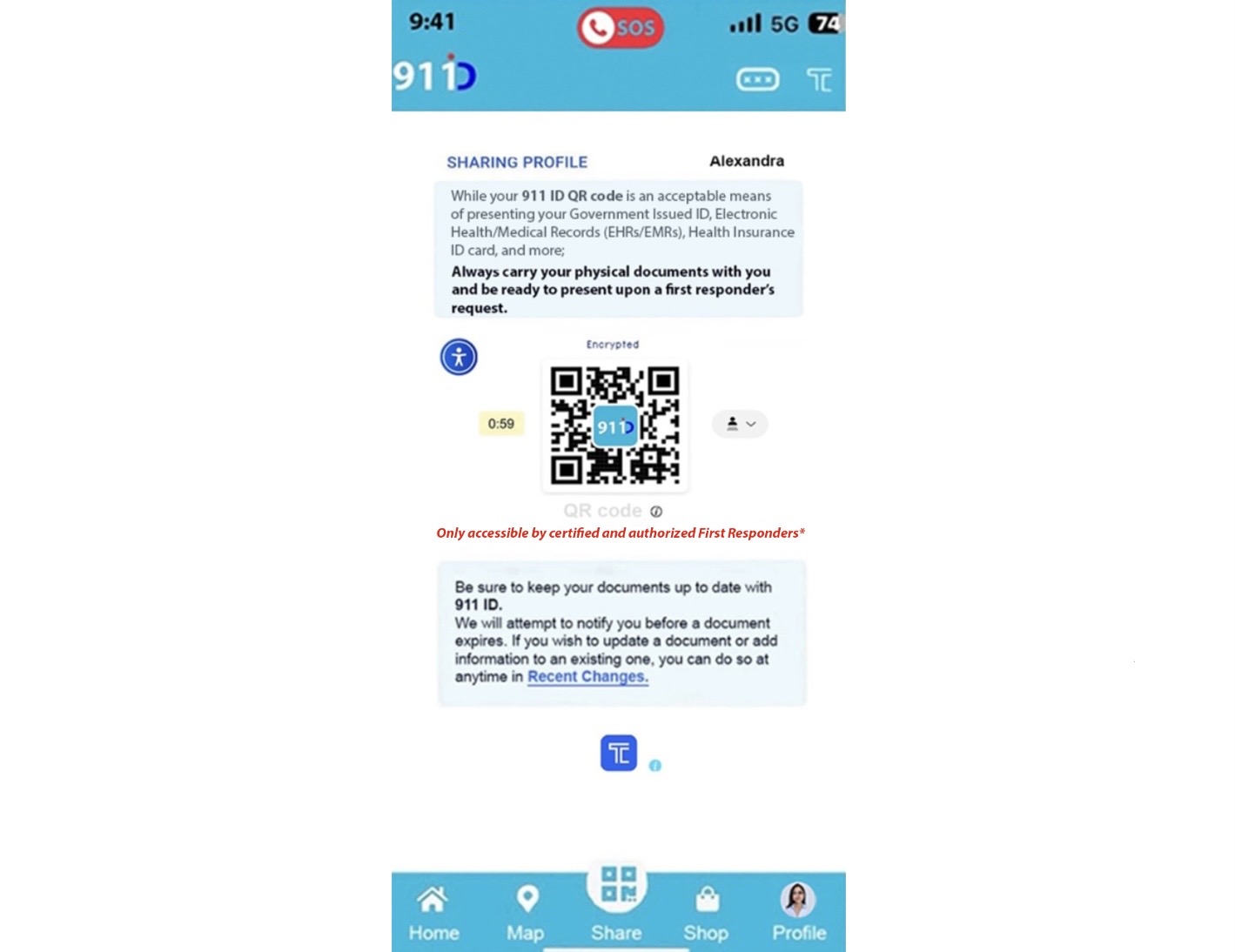 91I ID Sharing QR code